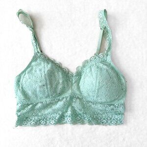Hollister Lace Padded Bralette - Light Mint Seafoam Green - Size S